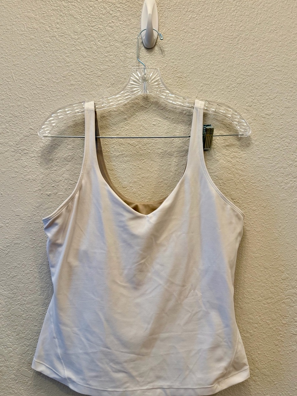 Lululemon Align Tank Top White Size 12 Built In Bra Yoga Workout